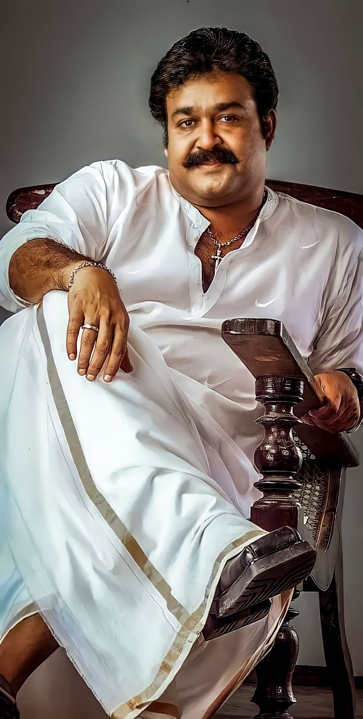 Mohanlal in traditional attire