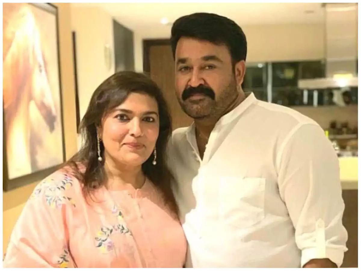 Mohanlal with his wife Suchitra
